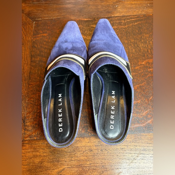 Derek Lam- Blue Suede Mules. Size 39.5 - Picture 2 of 9